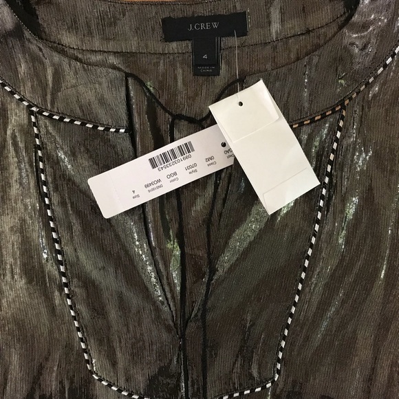 J. Crew Silk Metallic Top - Picture 5 of 8